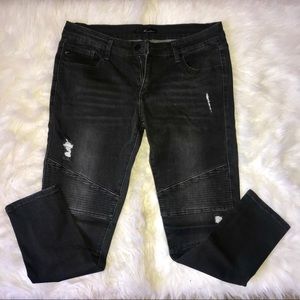 Kancan Moto blackwash skinny jeans